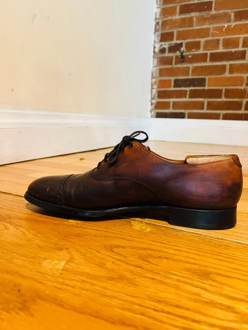 Dunhill X Poulsen & Skone Derby Dress Shoes In Brown Size 9.5 D US $930
